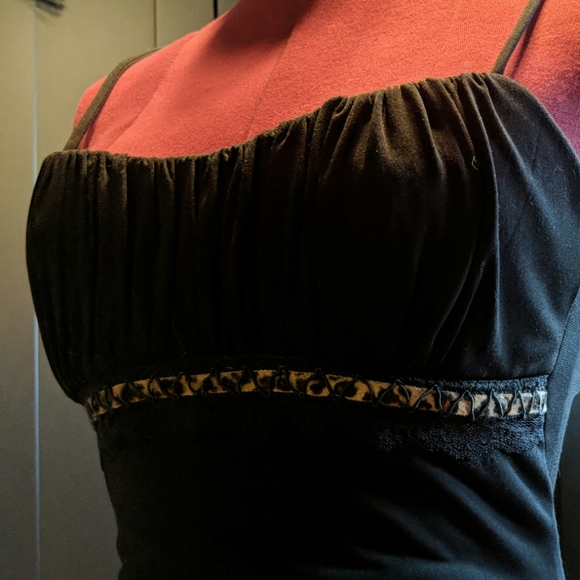 Ruby Rox Swing Style Dress With Cheetah & Lace - Picture 4 of 7